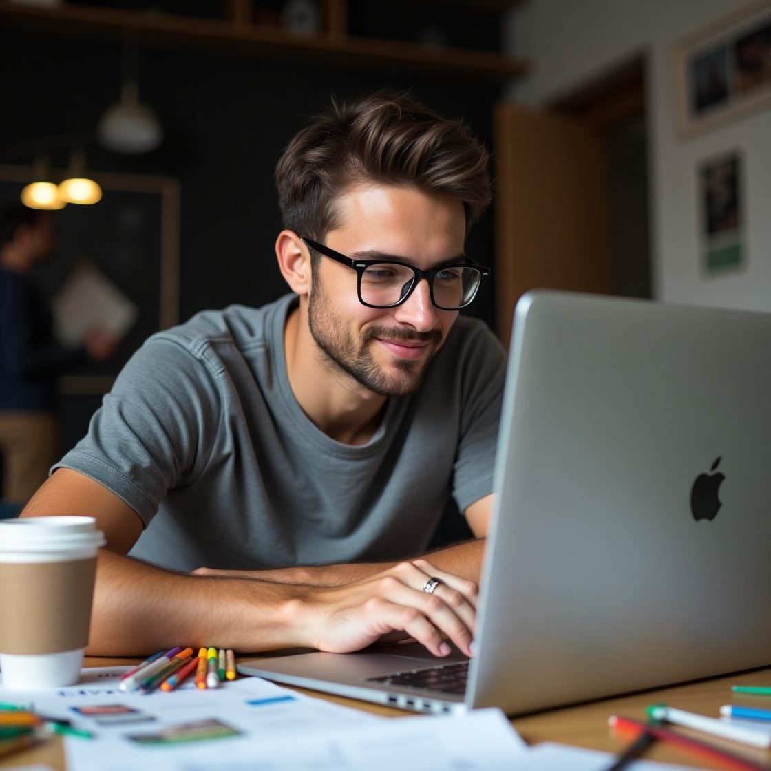 Criação de elementos visuais que comunicam identidade, valores e mensagens de forma criativa e impactante.